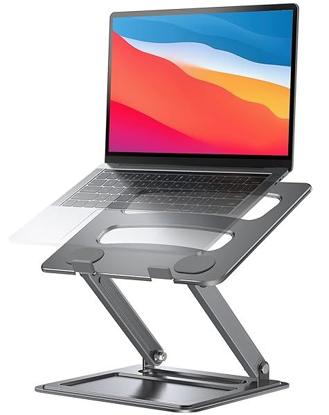 LORYERGO Adjustable Laptop Stand Portable for 17.3inch Laptops Ergonomic Design and Heat Dissipation Gray
