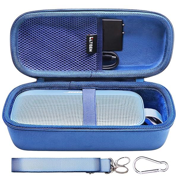 LTGEM Case for Bose SoundLink Flex 2nd Gen Portable Bluetooth Speaker with Shoulder Strap Blue Case Only