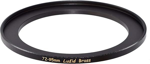 Luzid 72mm to 95mm Brass Step Up Ring Filter Adapter for Photography and Videography