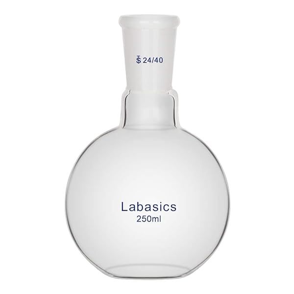 Labasics 250ml Single Neck Flat Bottom Boiling Flask with 24/40 Standard Taper Outer Joint