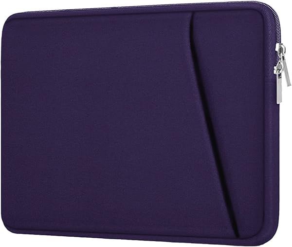 15.6 Inch Laptop Sleeve Case Shockproof Protective Cover Portable Bag for HP Dell Asus Lenovo Notebook with Front Pocket Purple