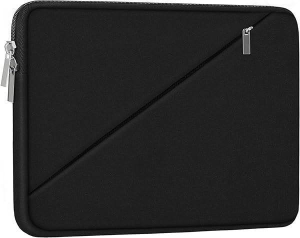 15.6 Inch Laptop Sleeve Case Shockproof Protective Bag with Zipper Pocket Compatible with Apple HP Dell Acer Asus Lenovo Black