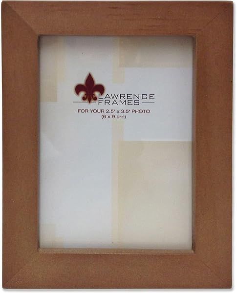 Lawrence Frames 766023 Nutmeg Wood 2.5x3.5 Picture Frame - Stylish Gallery Collection Decor
