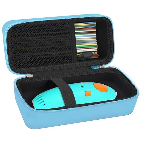 Leayjeen Storage Case for 3Doodler Start Essentials 3D Pen Set Kids Carrying Case Blue