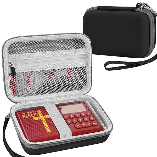 Leayjeen Travel Carry Case for Wonder Bible NIV - Durable Blue Case for Audio Bible Player