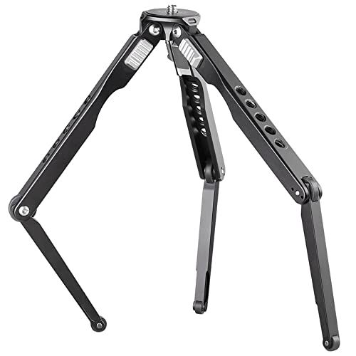 "Leofoto MT-03 Tabletop Tripod: Compact Aluminum Mini Tripod with Foldable Legs & 1/4" Mounting Stud for Easy Portability"