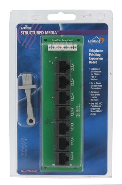 Leviton 47609-EMP Telephone Patching Expansion Board - Enhance Your Network with Quality White Design