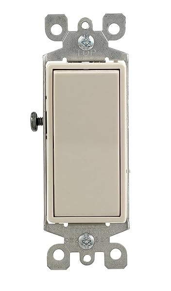 Leviton 5601-2TM 15 Amp Decora Rocker Switch (10 Pack) - Quiet, Residential Grade, Light Almond