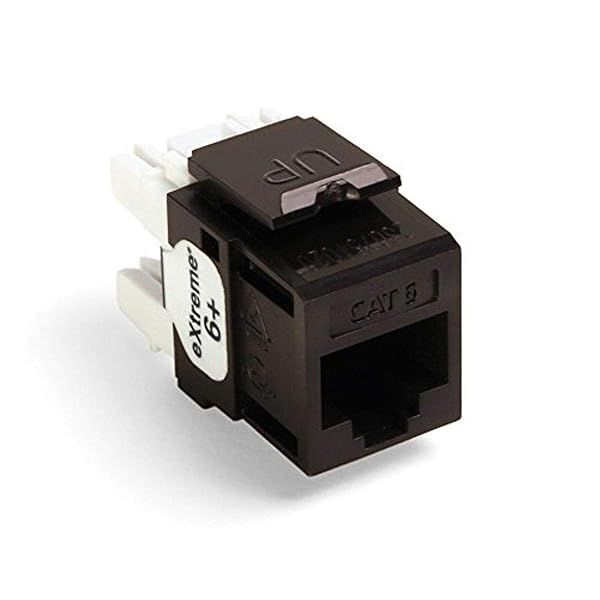 Leviton 61110-RB6 Extreme 6+ QuickPort Connector - CAT 6, Brown | High-Speed Networking Solution