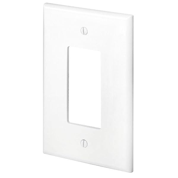 Leviton 88601 1-Gang Decora GFCI Outlet & Oversized Wallplate - White Thermoset Device Mount