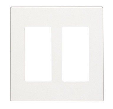 Leviton Decora Two Gang Screwless Wall Plate (C22-80309-0SW) - Stylish & Easy Installation