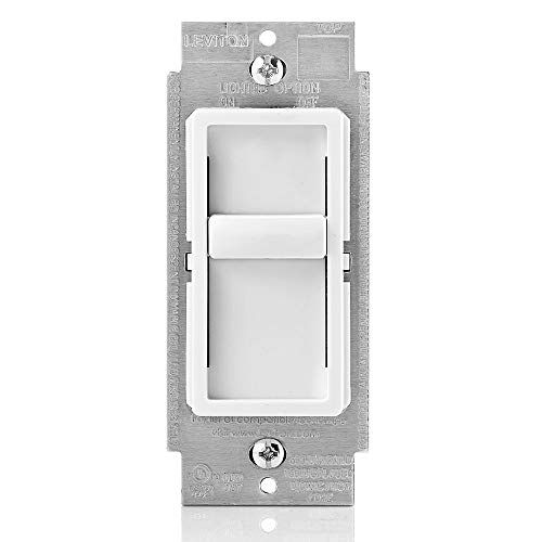 Leviton SureSlide Dimmer Switch 6672-1LW for Dimmable LED, Halogen & Incandescent Bulbs - White