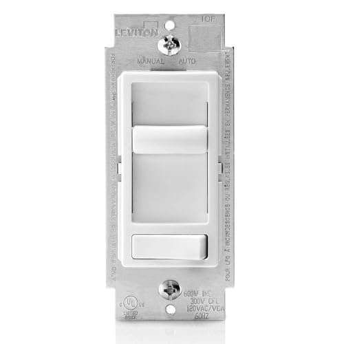 Leviton SureSlide Dimmer Switch 6674-P0W for Dimmable LED, Halogen & Incandescent Bulbs - White