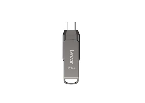 Lexar 256GB JumpDrive D400: Fast USB 3.2 Type-C & Type-A Flash Drive for iPhone 15 Photo Backup