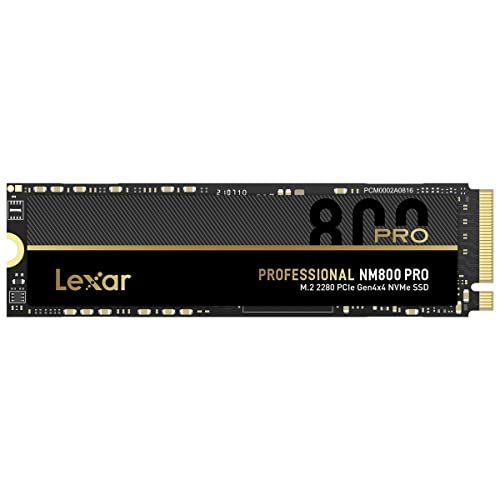 Lexar 512GB NM800 PRO SSD: Fast PCIe Gen4 NVMe Drive for PS5 & Gamers - 7450 MB/s Read Speed