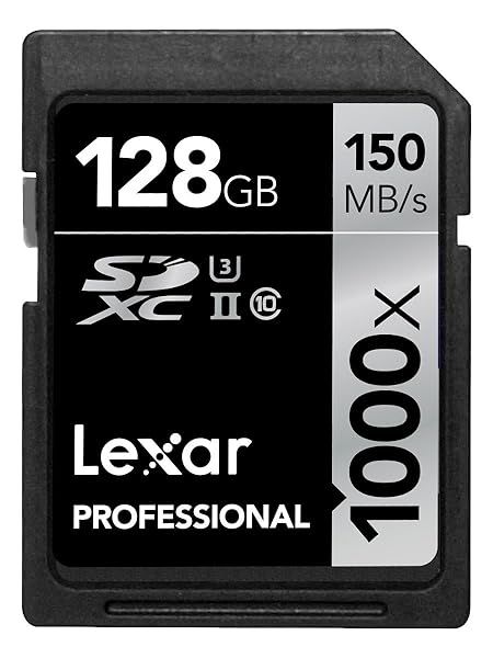 Lexar Professional 128GB 1000x UHS-II SDXC Memory Card - Fast Storage for Photographers