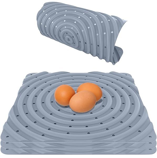 Lil Clucker Washable Chicken Nesting Pads 4 Pack Durable Gray Bedding for Coop and Nest Box Ideal for Laying Eggs