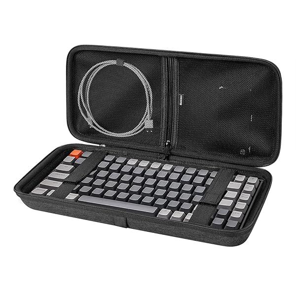 Linkidea Hard Travel Case for 75% Keyboard Protective Storage Bag Compatible with EPOMAKER AULA F75 Keychron K2