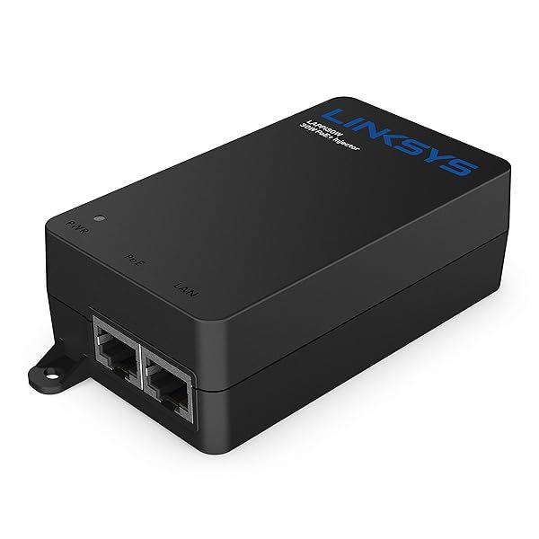 Linksys Gigabit Power Over Ethernet Plus Injector 30W PoE Network Up To 328 ft LAPPI30W Black