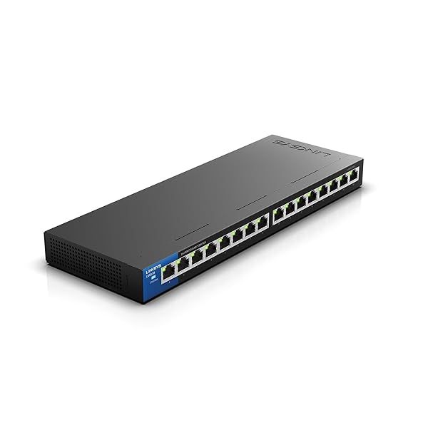 Linksys LGS116P 16 Port Gigabit Unmanaged PoE Switch with 8 PoE+ Ports Ideal for Business Home Office and IP Surveillance