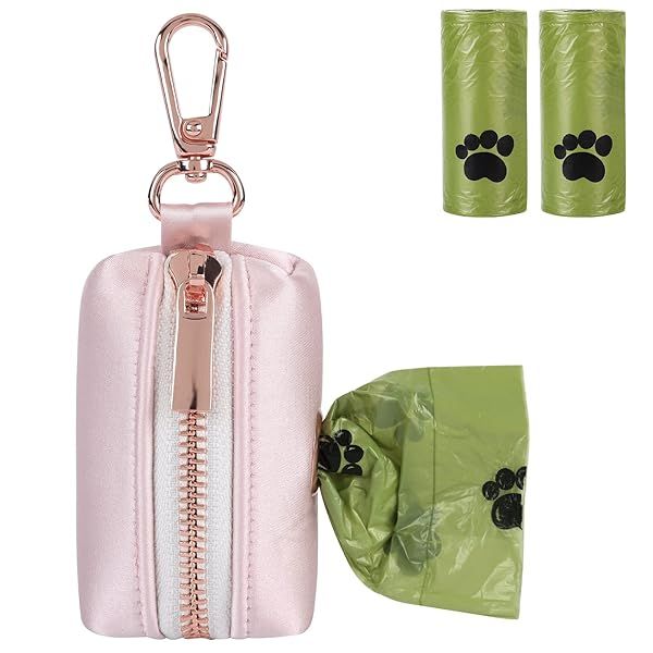 Lionet Paws Cute Dog Poop Bag Holder with Matching Collar and Leash Dispenser for Convenient Dog Waste Management
