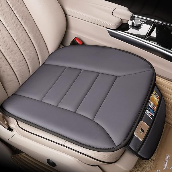 Lofty Aim Premium Car Seat Cushion with Comfort Memory Foam Non-Slip Rubber Bottom for Cars Office Chairs and Home Grey