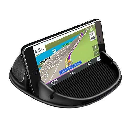Universal Loncaster Car Phone Holder: Slip-Free Silicone Mount for iPhone, Samsung & GPS - Perfect for Any Dashboard