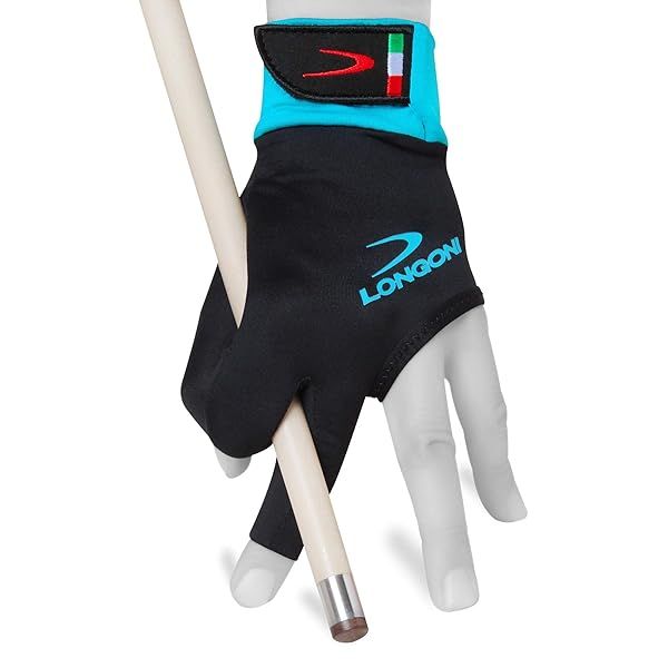 Longoni Sultan 2.0 Billiard Pool Cue Glove - Black, Large for Left-Handed Players | Perfect for Right-Handed Use