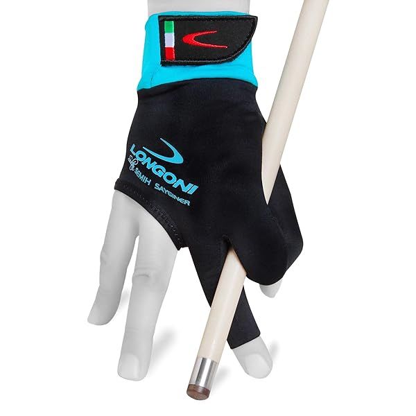 Longoni Sultan 2.0 Billiard Pool Cue Glove - Black X-Large for Left/Right Hand Players