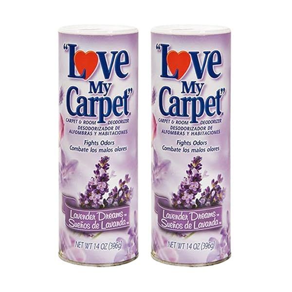 Love My Carpet 2-in-1 Deodorizer (2-Pack) - Lavender Dreams for Fresh, Clean Rooms