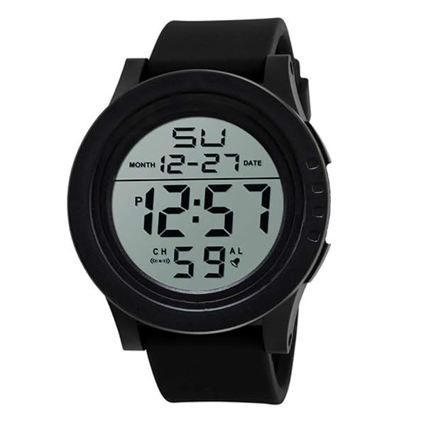 LsvtrUS Men's Waterproof Digital Sports Watch with LED Backlight and Alarm for Outdoor Activities