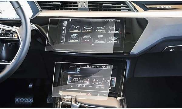 Buy MBSIX Tempered Glass Screen Protector for 2019-2025 Audi Q7 Q8 E-Tron - HD Clear, Scratch-Resistant, Anti-Glare Protection