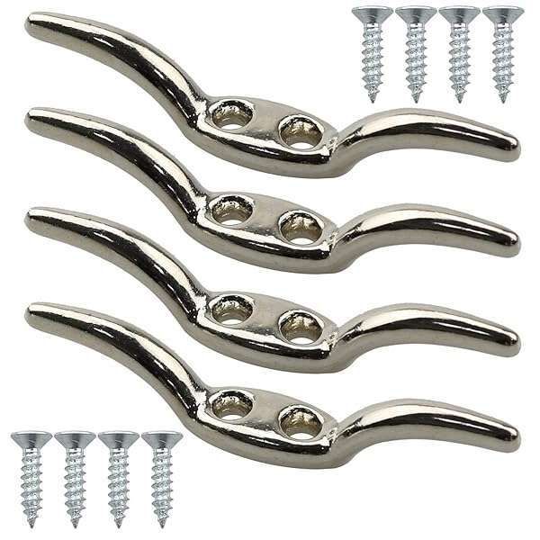 MEETOOT 4pcs Zinc Alloy Blind Cord Cleat Hooks for Home, Office & Boats - Durable Accessories for Blinds & Awnings