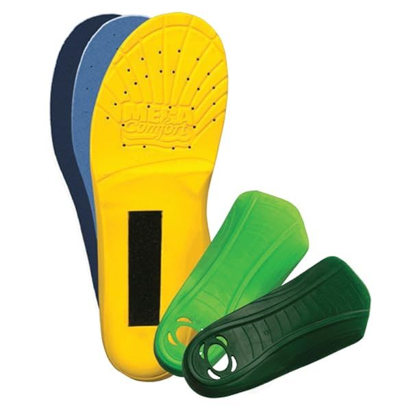 MEGAComfort Multi-Thotic 3-in-1 Orthotic Insoles for Men and Women Comfortable Shoe Support in Yellow and Green Sizes 6-9 US