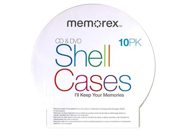 Buy MEMOREX C-Shell Clear Cases 10PK - Durable Protection for Your CDs & DVDs
