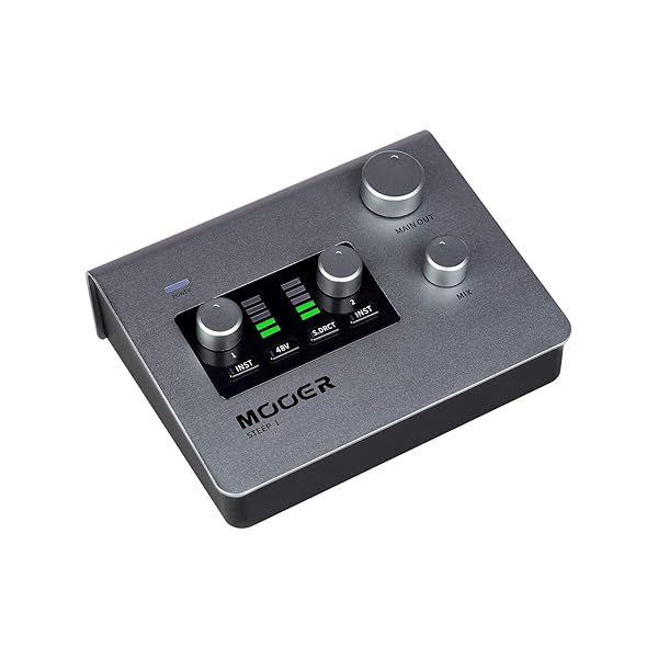 MOOER Steep? Audio Interface for Professional Recording, Stero Soud With 24bit 192 Khz Audio Ports and 2x Tpye-C 2x 1 4" Trs Mono Jacks, Microphone