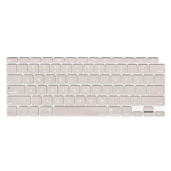 MOSISO Keyboard Cover for MacBook Air 13 inch 2022 2021 2020 A2337 M1 A2179 Waterproof Silicone Skin Rock Gray Backlit Magic Keyboard