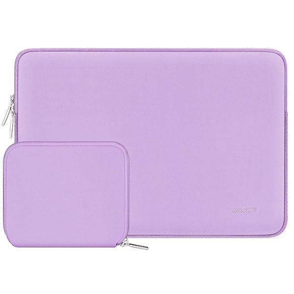 MOSISO Laptop Sleeve for MacBook Air Pro 13-13.3 inch and 14 inch M4 M3 M2 M1 Chip Neoprene Bag with Small Case Purple