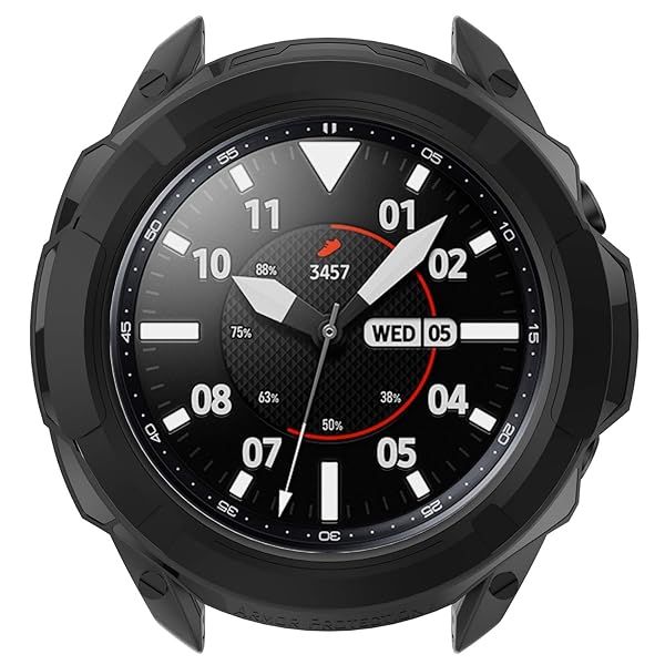 MOTONG Protective Case for Samsung Galaxy Watch 3 41MM 45MM TPU Black with Bezel Ring Dial Cover