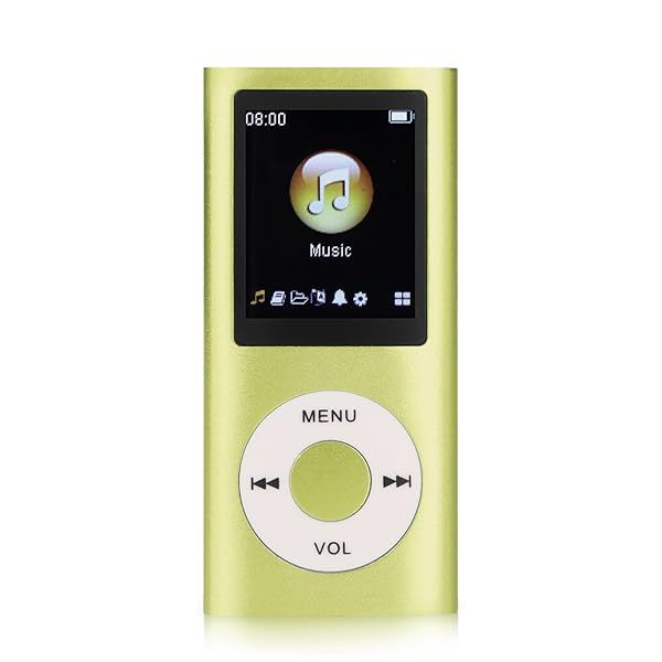 MP3 Player, Portable Lossless Sound Slim MP3 Music Player with Earphone, 1.8 Inch LCD Screen Digital Music Player, ?Memory Card Not Included? (Green)
