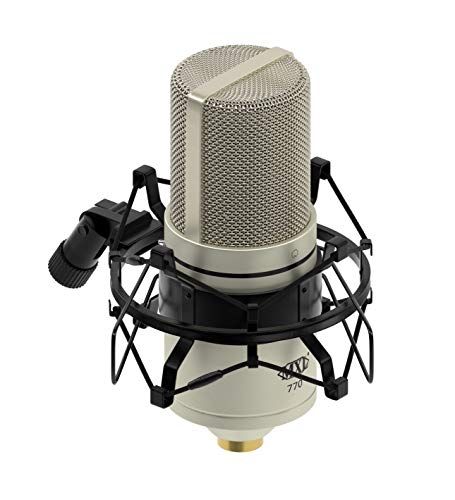 Buy MXL 770 Condenser Microphone - Perfect for Podcasting, Singing, Gaming & Home Studio | XLR, Large Diaphragm, Cardioid (Vintage White)