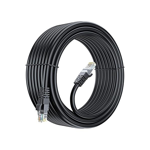 Maximm Cat 6 Ethernet Cable 30 Ft 100% Pure Copper High Speed LAN Internet Patch Network Cable UTP Black