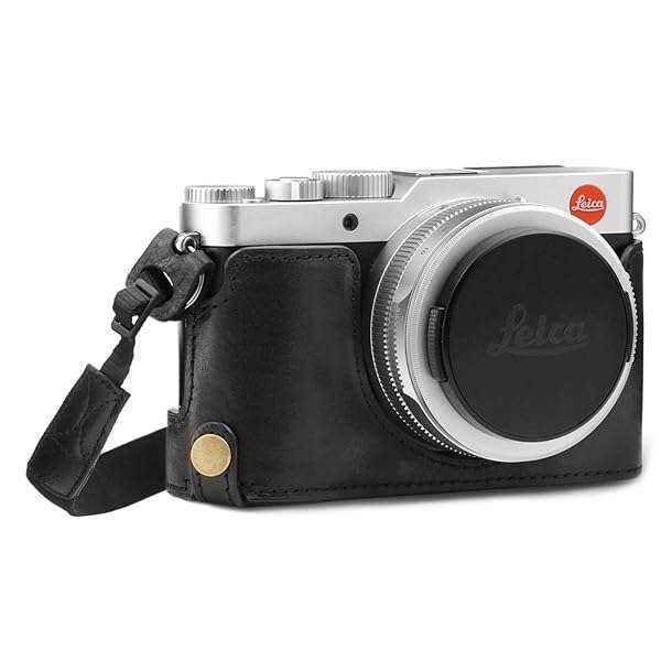 MegaGear MG1603 Leather Camera Half Case for Leica D-Lux 7 - Durable & Stylish Protection in Black