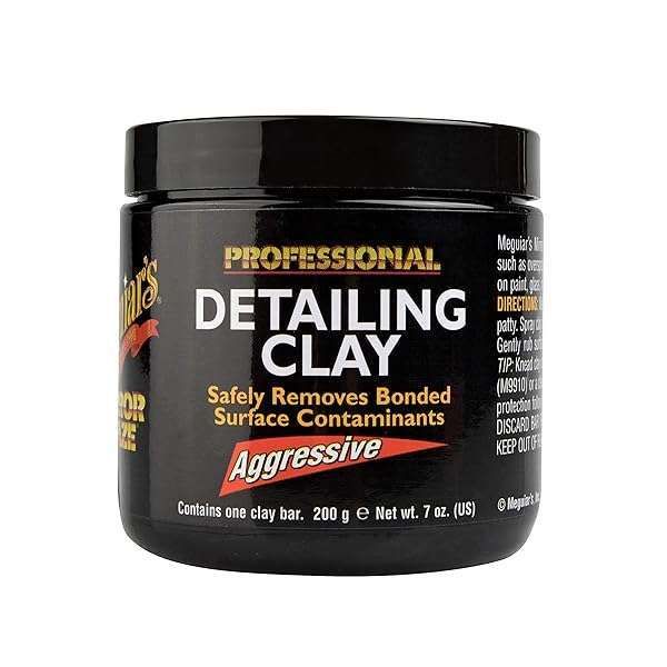 Meguiar's Professional Detailing Clay C2100 - Aggressive Contaminant Remover for Smooth, Glossy Paint Finish (200g)