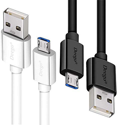 2-Pack Extra Long Micro USB Cable 10FT & 6FT - Fast Charging for Samsung Galaxy, LG, HTC, PS4 & More