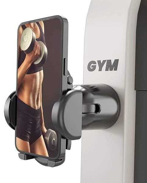 MiiKARE Gym Phone Holder - Magnetic, 360 Rotating, Home and Gym Essentials for All, Black