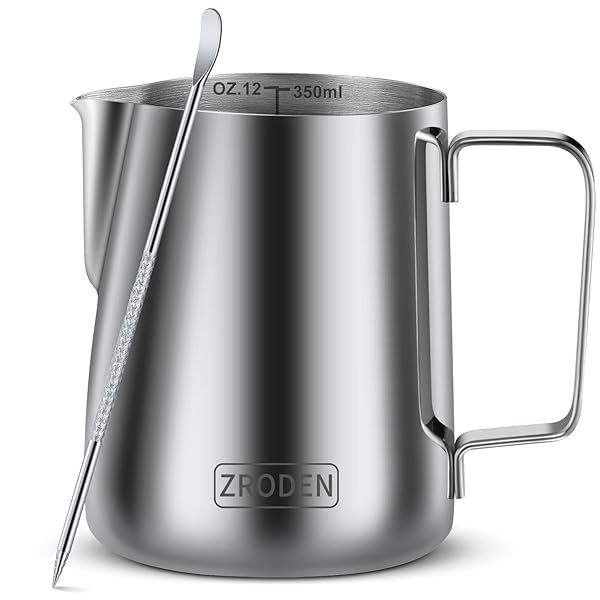 Premium Stainless Steel Milk Frothing Pitchers - 12oz, 20oz, 32oz for Perfect Latte Art & Espresso Steaming