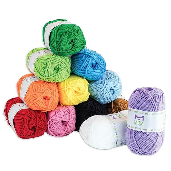 Beginner's Crochet Set: 1,312 Yards of Premium Acrylic Yarn & 7 Ebooks for Easy DIY Crafts