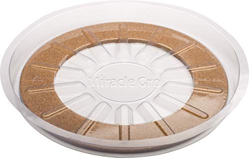 "Miracle-Gro 14" Hybrid Cork/Plastic Saucer - Durable Clear Plant Tray for Indoor & Outdoor Use"