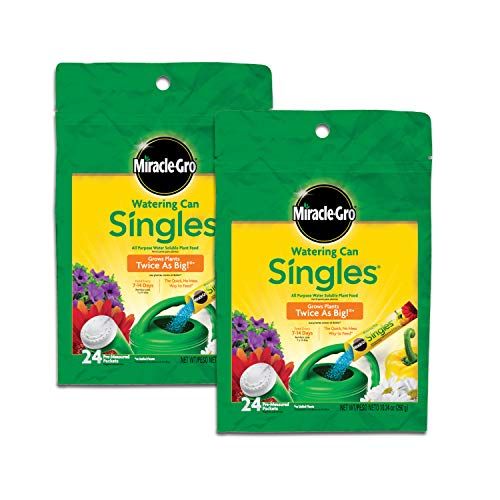 Miracle-Gro Watering Can Singles: All-Purpose Water Soluble Plant Food (2 Pack) for Thriving Plants
